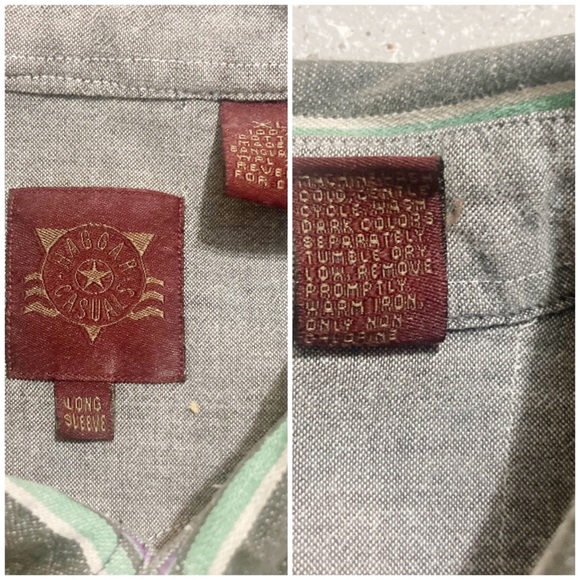 Vintage Haggar Casuals Long Sleeve Striped Flannel Button Front Shirt - Picture 4 of 9